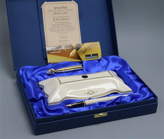 A Shaeffer Pen Limited edition desk set